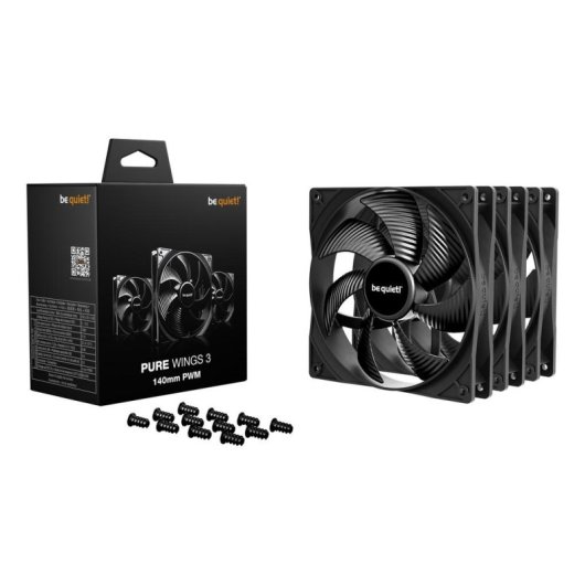 Refrigeração Ar Be quiet Pure Wings 3 140 mm PWM Triple Pack Preto