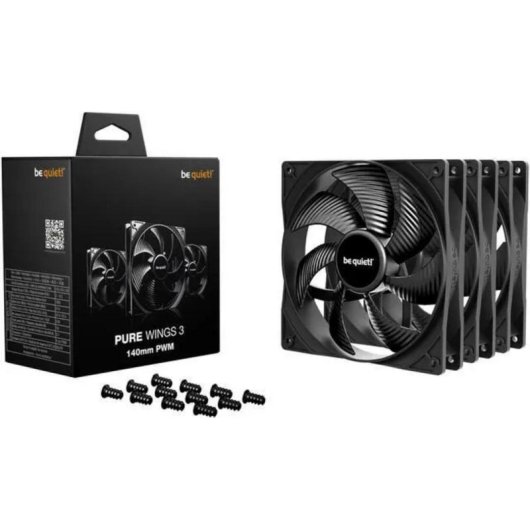 Refrigeração Ar Be quiet Pure Wings 3 140 mm PWM Triple Pack Preto