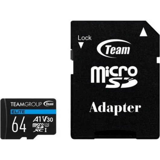 Tarjeta microSD Team Group Elite 64GB UHS-I U3 V30 A1 4K UHD