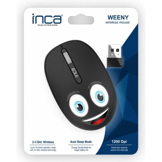 Ratón Inca IWM-245RS sans fil 1200 DPI noir ambidextre gaming
