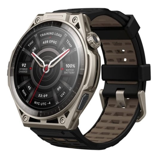 Amazfit Balance Ultra Bluetooth GPS NFC 44mm Titanio Correa Negra Talla única Resistente al agua 10 ATM SpO2 Pulsómetro