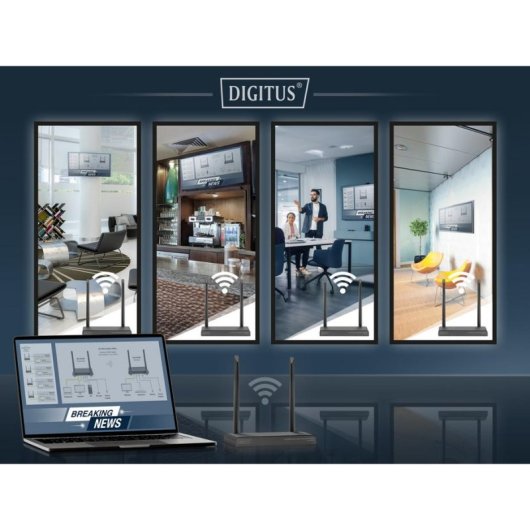 KVM HDMI 4K WLAN Extender Set Digitus 150 m