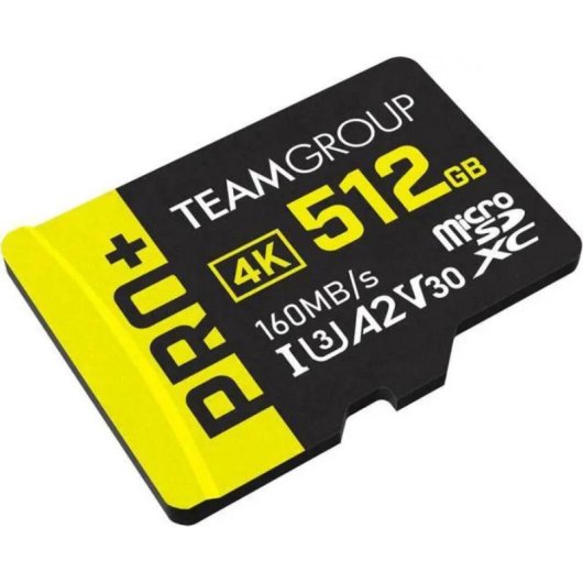 Tarjeta MicroSD Team Group PRO+ TPPMSDX512GIA2V3003 512GB UHS-I U3 A2 V30