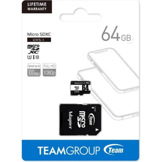 Memoria flash Team Group TUSDX64GCL10U03 64 GB MicroSDXC Clase 10 UHS-I