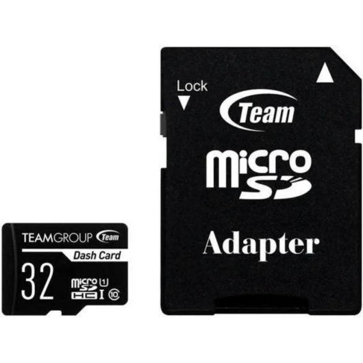 Tarjeta microSD Team Group Dash 32GB Clase 10 UHS-I U1 para dashcams