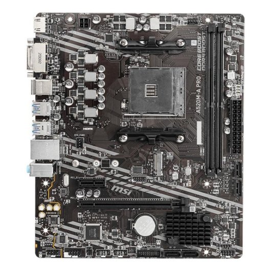 Motherboard MSI A520M-A PRO AMD A520 Socket AM4 DDR4 Micro ATX Sem WiFi