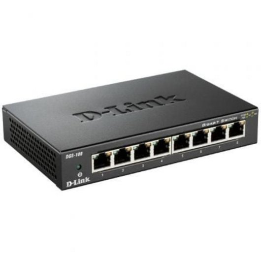 Switch D-Link DGS-108 8 Portas Gigabit Ethernet 10/100/1000 Mbps Preto