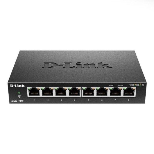 Switch D-Link DGS-108 8 Portas Gigabit Ethernet 10/100/1000 Mbps Preto