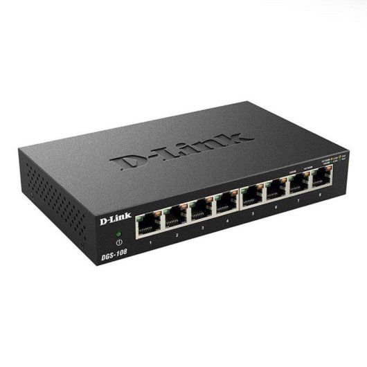 Switch D-Link DGS-108 8 Portas Gigabit Ethernet 10/100/1000 Mbps Preto