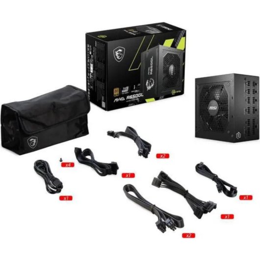 Fuente de Alimentación MSI MAG A650GL 650W Certificación 80+ Gold modular