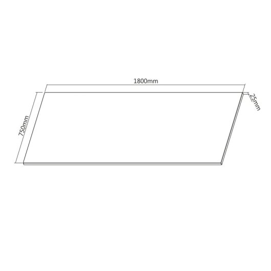 Kimex Tablero Para Escritorio 180x75cm, Blanco