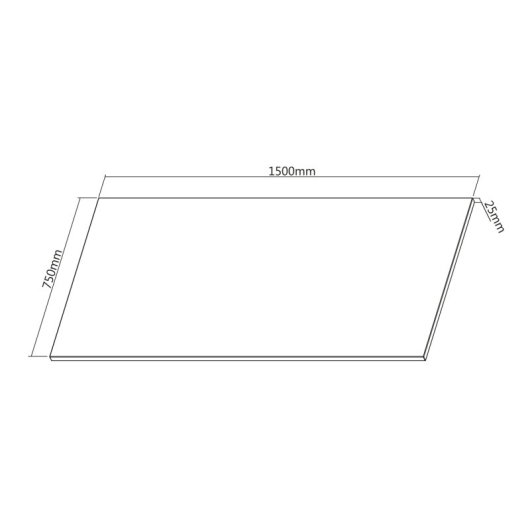 Kimex Tablero Para Escritorio 150x75cm, Nogal