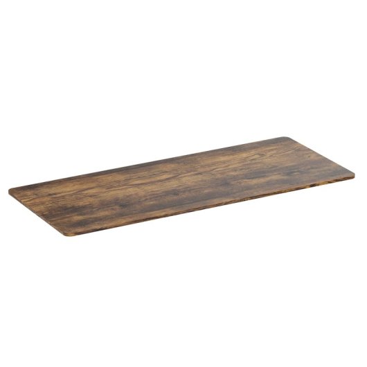 Kimex Tablero Para Escritorio Con Bordes Redondeados 180 X 75 Cm, Marrón Rústico