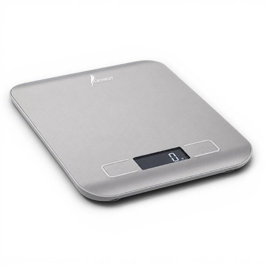 Báscula Digital De Cocina 5 Kg Con Pantalla Lcd, Función Tara Y Superficie Tipo Acero Inoxidable Para Ingredientes Y Porciones - Dimensiones -18x13.8x1.8 Cm