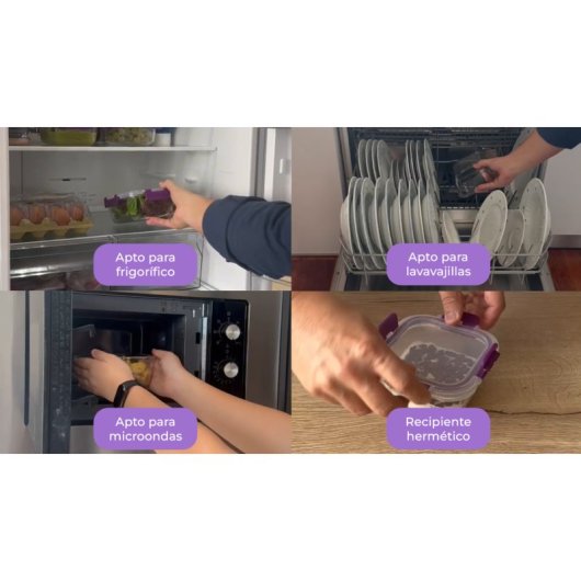 Recipientes De Cristal Para Alimentos - 24 Piezas (12 Recipientes Y 12 Tapas) - Apto Lavavajillas