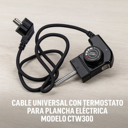 Cable Plancha Grill Eléctrica Con Termostato Universal 10a 250v