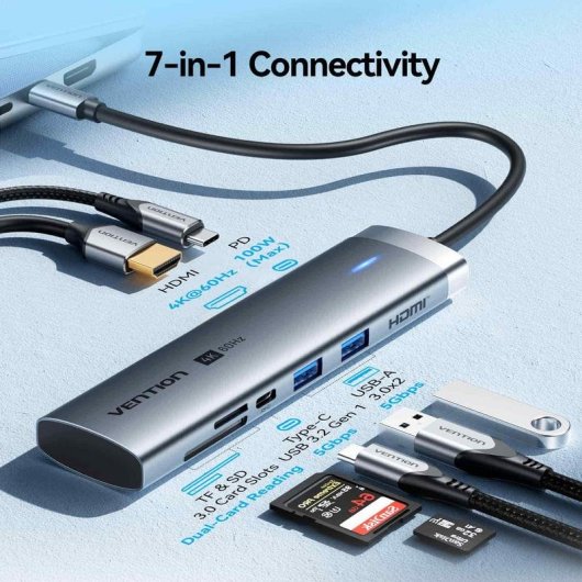 Vention TPSHB USB-C Docking Station 7-in-1 HDMI 4K