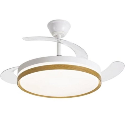 Ventilateur de Plafond avec Lumière Daewoo DW5010 30W 106cm 6 Vitesses Pales Rétractables Silencieux Télécommande et App