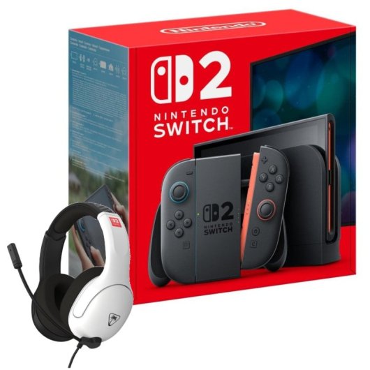 Nintendo Switch 2 7.9" FullHD HDR 120Hz 256GB Azul/Rojo + Turtle Beach Airlite Fit Headset Auricular