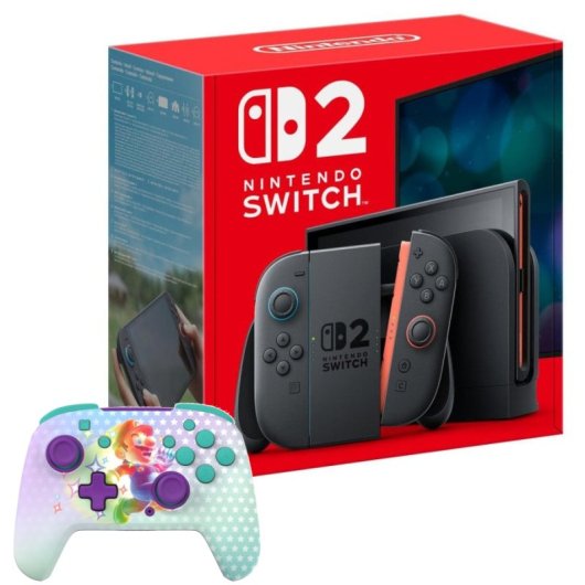 Nintendo Switch 2 7.9" FullHD HDR 120Hz 256GB Azul/Rojo + Turtle Beach Rematch Mario Invencible Inalámbrico