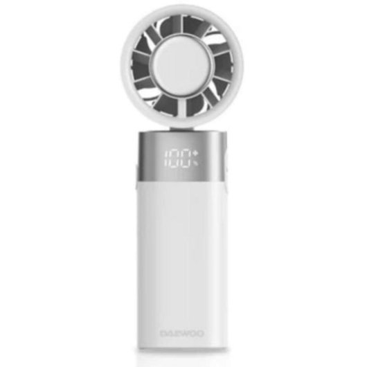 Mini Ventilador de Mano Daewoo DW9013 10W 80 Velocidades Batería 3600mAh USB-C Linterna LED