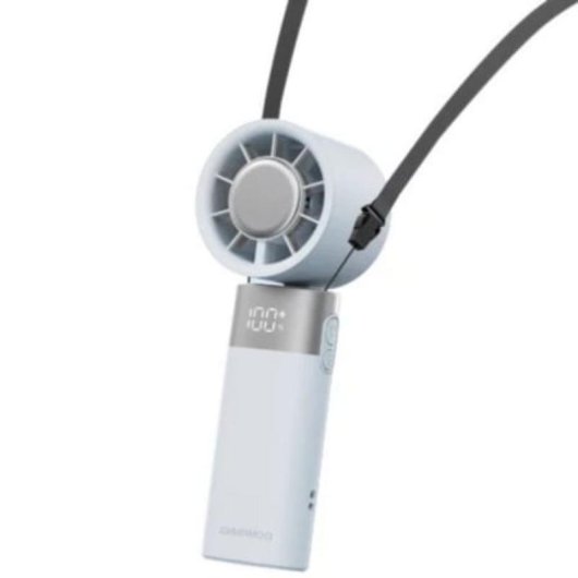 Mini Ventilador de Mano Daewoo DW9013 10W 80 Velocidades Batería 3600mAh USB-C Linterna LED