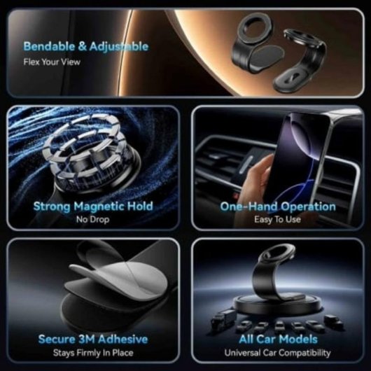 Support Magnétique Voiture Vention KSIB0 Noir
