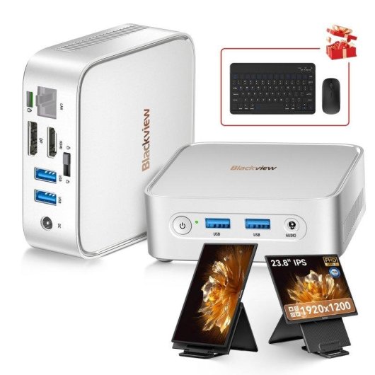 Mini PC Blackview MP50 AMD Ryzen 5 3500U 16GB 512GB SSD Vega 8 Windows 11 + Écran 23.8"