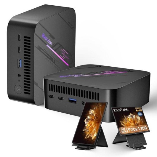 Mini PC Blackview MP100 AMD Ryzen 5 7430U/16GB/512GB SSD/Windows 11 Pro/Pantalla 23,8" FHD