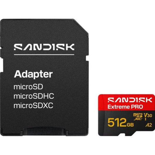 Cartão microSD SanDisk Extreme PRO 512 GB UHS-I 250 MB/s 170 MB/s