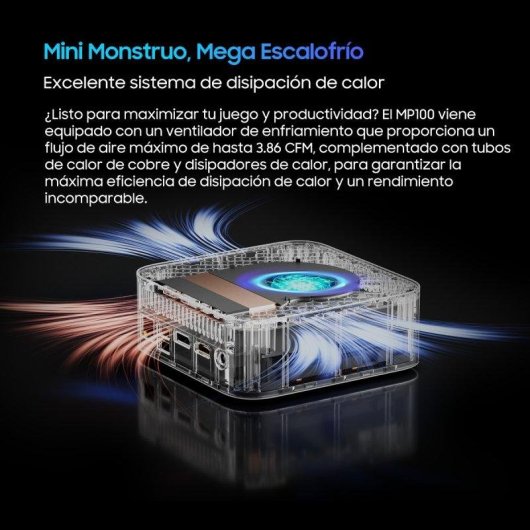 Mini PC Blackview MP100 AMD Ryzen 5 7430U 16GB 512GB SSD Windows 11 Pro + Tragbarer 16" Monitor