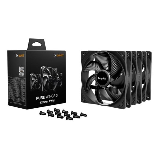 Kühlung Luft Be quiet Pure Wings 3 120mm PWM Triple Pack Schwarz