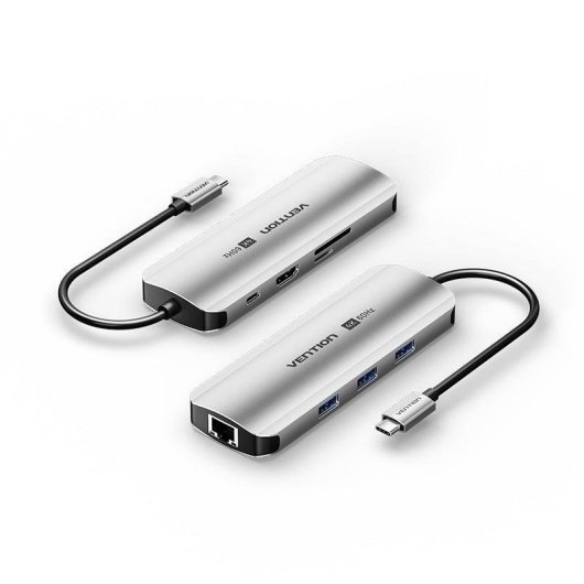 Docking USB-C Vention TQKHB 8 en 1 HDMI 4K USB 3.0 Gigabit Ethernet