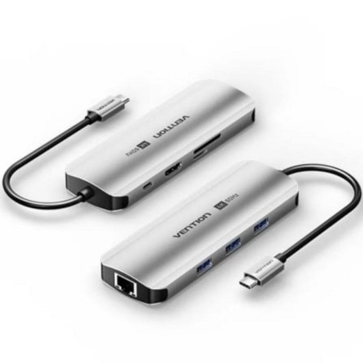 Docking USB-C Vention TQKHB 8 en 1 HDMI 4K USB 3.0 Gigabit Ethernet