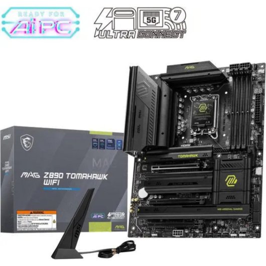 Placa Base MSI MAG Z890 TOMAHAWK WIFI Intel Z890 LGA 1851 DDR5 ATX Wi-Fi 7 Thunderbolt 4