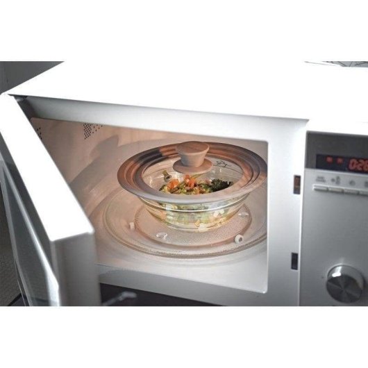Tapa Jata T16 Vidrio y Silicona Redonda para Microondas y Lavavajillas