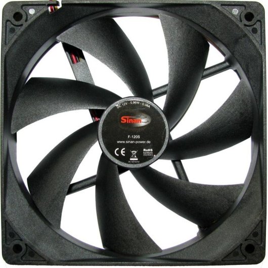 Kühlung Luft Inter-Tech Gehäuselüfter 12 cm 1200 RPM Schwarz
