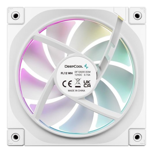 Refrigeração Ar DeepCool 120 mm FL12 WH RGB PWM Branco