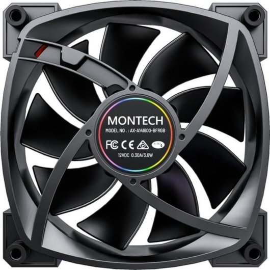 Kühlung Luft Montech 140 mm RX140 PWM LED RGB adressierbar