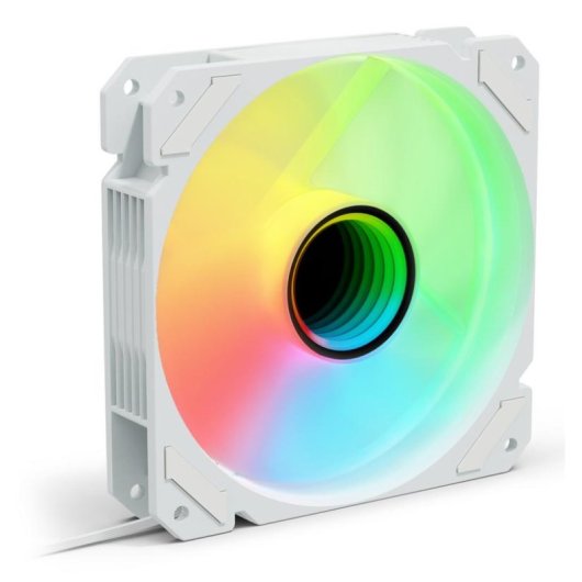 Kühlung Luft Sharkoon 120 mm SHARK Mirror PWM RGB Weiß Spiegeleffekt