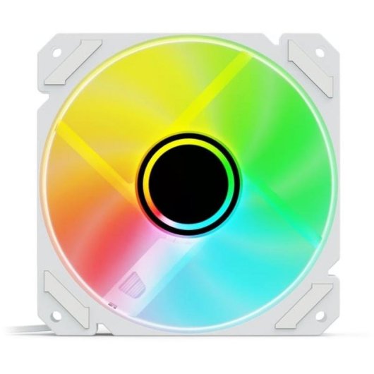 Kühlung Luft Sharkoon 120 mm SHARK Mirror PWM RGB Weiß Spiegeleffekt