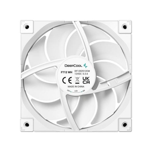 Refrigeração Ar DeepCool 120mm FT12 WH LED Branco PWM Silencioso