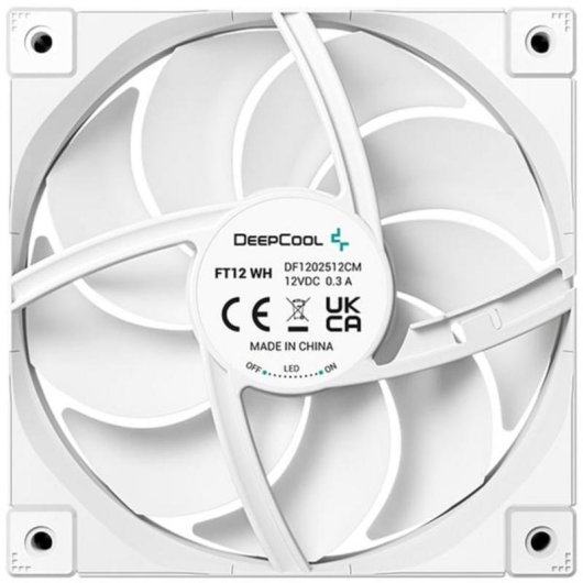 Refrigeração Ar DeepCool 120mm FT12 WH LED Branco PWM Silencioso