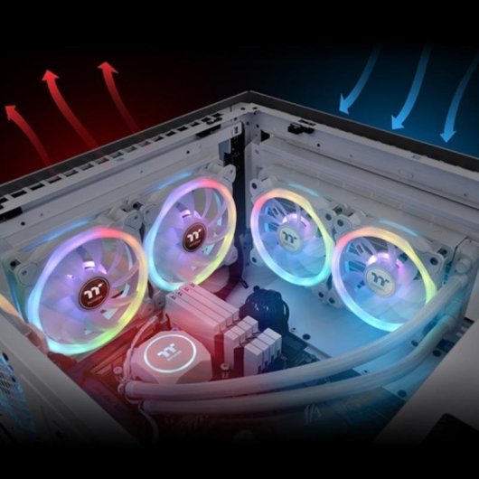 Raffreddamento Aria Thermaltake 140 mm SWAFAN 14 RGB Bianco 3 unità