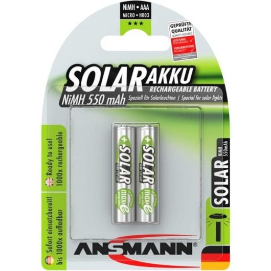 Wiederaufladbare Batterie Ansmann AAA NiMH 550 mAh, 2 Stück