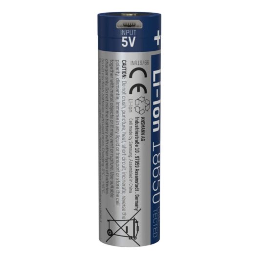 Ansmann Li-Ion Akku 18650 3400 mAh mit USB-Ladebuchse