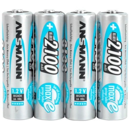 Ansmann NiMH Akku AA 1,2V 2100 mAh 4er Pack