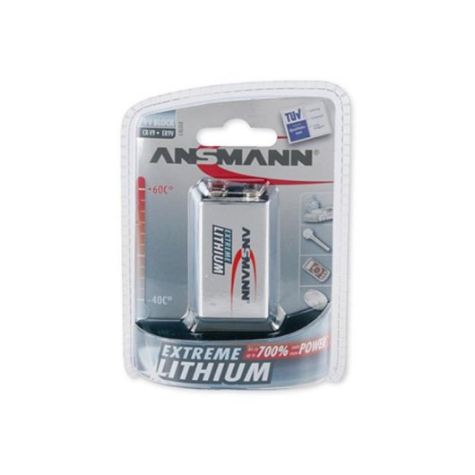 Pila Ansmann 9V E-Block litio 10,8 V