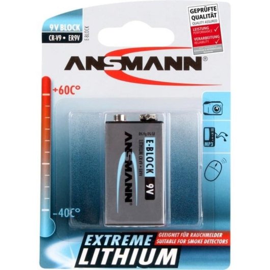 Pila Ansmann 9V E-Block litio 10,8 V