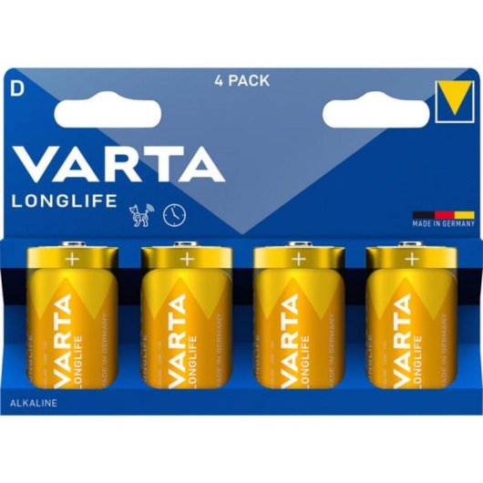 Pile Alcaline VARTA Longlife D 1,5 V 2 unités